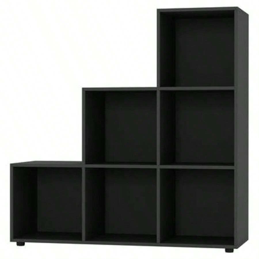 6-Cube Step Shelving Unit - Grey - View 1