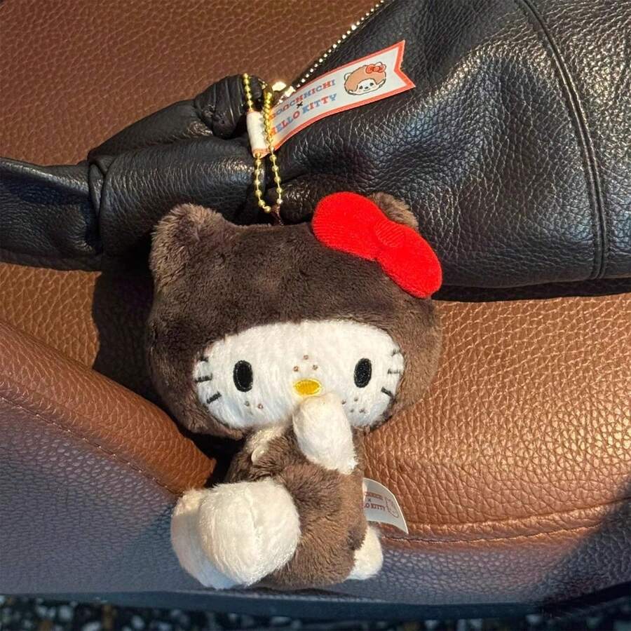 三丽鸥雀斑Hello Kitty毛绒挂件，Kitty玩偶钥匙扣，背包挂件，生日/情人节礼物