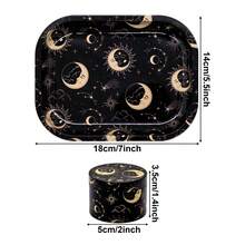 这款两件套包括一个卷烟托盘和一个50毫米研磨器。这款多功能研磨器，锌合金材质，四层设计，搭配金属卷烟托盘，是一款非常适合圣诞节/生日礼物或派对礼品的家用工具。