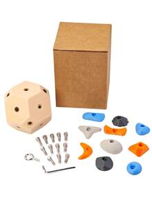 岩石纹理攀岩训练球 - 便携式手指力量训练器，防滑握柄，逼真岩石纹理，经久耐用，室内外均可使用，增强核心力量和攀岩技巧 - 攀岩爱好者、健身房和户外训练的必备品，提高抓握力，重现真实岩石的触感，完美的攀岩礼物。 - 彩色 - 查看 6