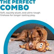 Outward Hound Fire Biterz Giraffe Firehose Plush Dog Toy, Brown, Medium - MàuA - Xem 2