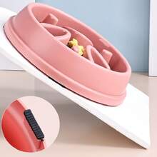 Slow Feeder Dog Bowls Anti-Choking Puzzle Pet Bowls Non Slip Interactive Maze Dishes For Dogs And Cats Food Training - 粉色 - 查看 1