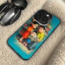 Funda de Teléfono Color Azul Impresión de la Familia  Para iPhone 14 13 12 11 Pro Max y  Galaxy S23 S22 S21 S20 Opción de Regalo Ideal Para Todas las Temporadas - Plateado - Ver 5