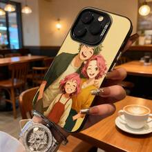 Funda de Teléfono Color Claro Diseño de Retrato Familiar de Dibujos Animados Para  14 Pro Max  13  Galaxy S23 S22 Opción de Regalo Ideal Para Todas las Temporadas - Negro - Ver 2