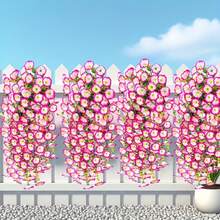 2件装人造白色花藤悬挂装饰，适用于庭院、室内/室外，可用于婚礼、母亲节、父亲节、毕业典礼和夏季装饰，户外仿真花，婚礼装饰，人造植物，季节性装饰，农舍风格，防水装饰，活动策划