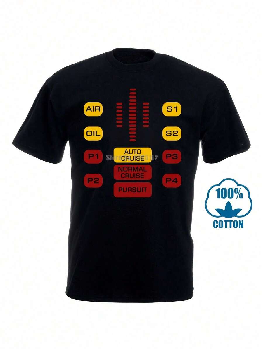 Kitt Knight Rider T-Shirt TV Hasselhoff Eighties 80s Funny Quote Geek Cars Kit - 黑色 - 查看 1