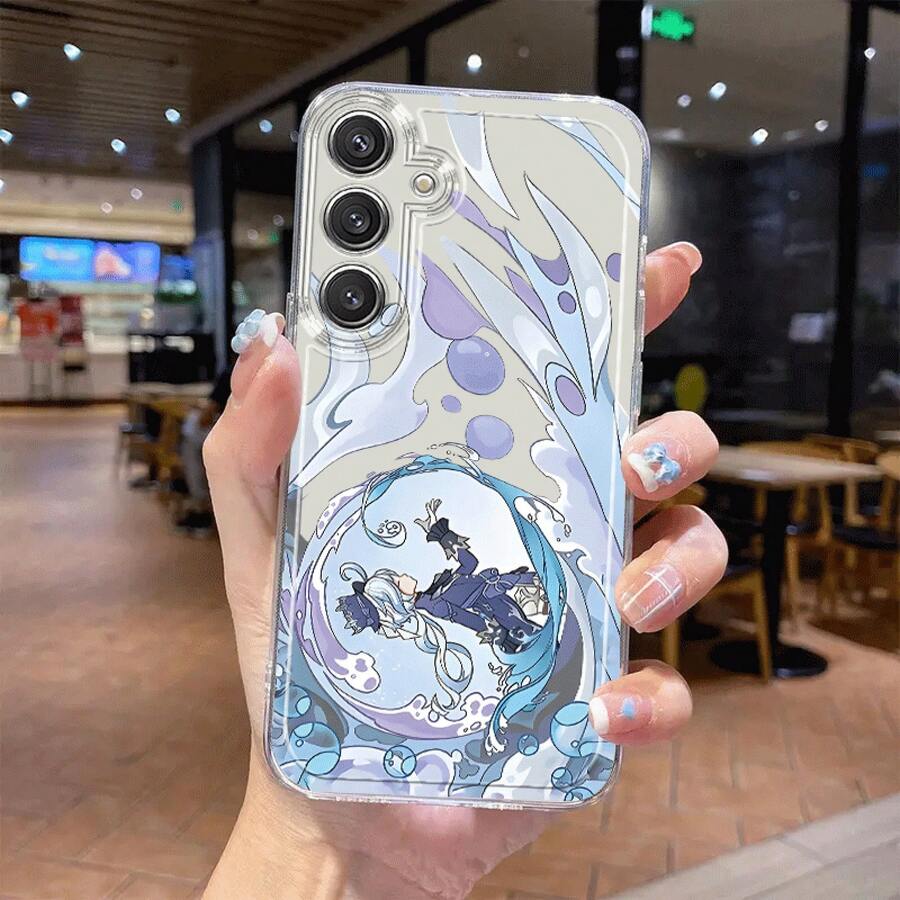 Funda de Teléfono con Ilustración de Personajes de Compatible con Samsung Galaxy A02 A03S A04 A05S A06 A13 A14 A15 A16 5G A21S Caricatura Transparente a Prueba de Golpes Cobertura Completa A22 A23 A24 A25 A32 A34 A35 A50 A52 A53 A54 Funda de Teléfono A55 A73 S21 Ultra S22 Plus S23+ S24 FE Simple Moda a Prueba de Golpes Funda Suave Creativa - Mezcla de colores - Ver 1