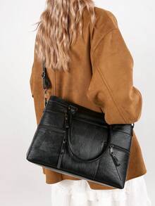 Retro Minimalist Large Capacity Fashion Student/Work Commute Tote Bag