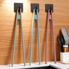 2pcs Silicone Food Tongs, V-Shaped Steak Clamp, All-Inclusive Barbecue Tongs For Buffet, Grilling, Bread - Multicolor - View 4