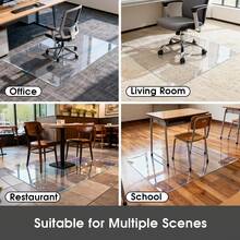 Elasticity Clear Chair Mat Transparent Protective Floor Mat For Hardwood & Tile Floors, Home & Office Rectangle Hard - Clear - View 5