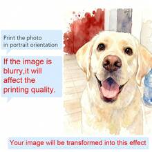 Tranh vẽ chân dung thú cưng theo yêu cầu - Tranh màu nước cá nhân hóa hình mèo/chó, món quà độc đáo dành cho người yêu thú cưng, trang trí nhà cửa cho phòng khách, phòng ngủ, văn phòng, tranh không khung. - Nhiều màu - Xem 18