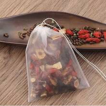 100pcs,Empty Nylon Tea Bags Mesh Tea Infuser Bag Herb Spice Strainer Bags With String,Nylon Disposable Tea Bags For Loose Leaf Tea,Coffee, Spice, Herbs, Drawstring Empty Tea Infuser - Multicolor - View 7