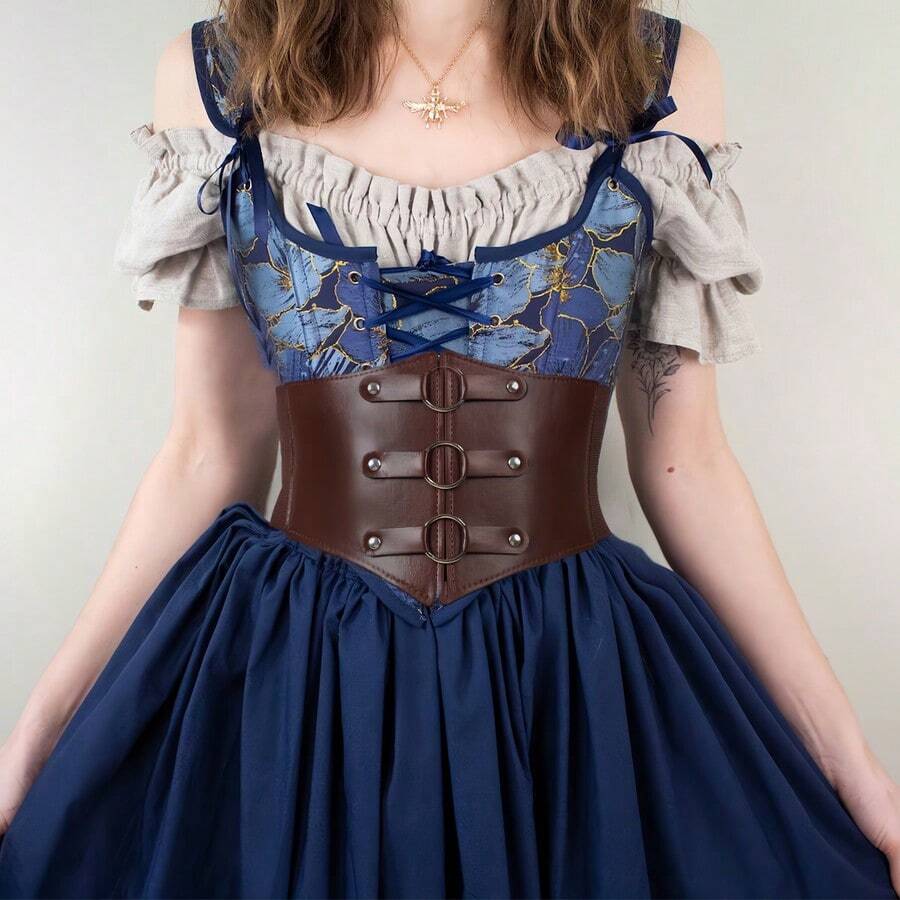 Summer Waist Trainers  Moldeadoras De Cuerpo Christmas Country Goth Acesssories 1pc Women's Elastic Wide Belt With Three Buckle Decoration Ladies Palace Style Body Shaping Black Belt Women Waist Jewelry Corset Belt Red Belt Waist Belt Women Plus Size Belts Women Curvy Stretch Waist Belt With Dress Wide Girdle Waist Chains For Women Y2k Accesories Beach Accesories For Women Cinturón Para Vestido Elegante Rave Accessories Emo Accsesories - 棕色 - 查看 1