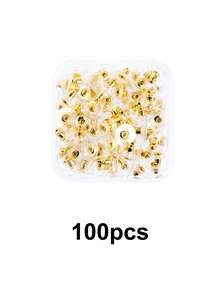 20/50/100pcs Bullet-Shaped Earring Backs, Bullet Clutch Earring Backs For Studs With Pad Rubber Earring Stoppers Pierced Safety Earring Pin Backs DIY Jewelry Making Supplies - Earring Backs - View 16