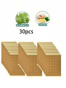 50片艾草热敷贴 - 加热贴，持久热敷贴 - 天然草药，适用于背部、膝盖、颈部、肩部