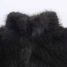 ZA 2025 冬季新款女士仿毛皮短外套 - 黑色 - 查看 6