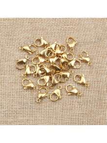 30pcs/Pack Lobster Clasp, Suitable For Necklace, Bracelet And Other DIY Jewelry Making Accessories - Gold - View 4