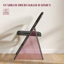 HOMCOM Set Of 4 Folding Chairs, Portable Office Chair With Cushion, Linen Look, Steel Legs, Folding Chair For Office Reception Waiting Room, Black - 1 - View 3