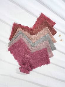 Paquete de 6 piezas de ropa interior elegante y de unicolor para mujer