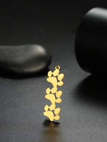 AMAXER 3pcs/Set Stainless Steel Single Paw Print & Continuous Paw Print Pendant, Cute Minimalist Handmade DIY Jewelry Making Supplies, Holiday Gift, Wholesale - Simple Series - View 7