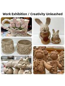 500g Bag High Quality Ceramic Clay, Suitable For DIY Sculpture And Pottery Making - Air Dry, Heat Resistant Up To 1280°C, Multiple Colors Available, Suitable For Clay Molds Of Various Crafts, Air-Dried Pottery Clay