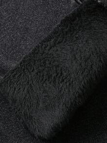 Livesso Damen Hohe Taille Skinny Jeans, dehnbare Slim Fit Thermofutter Jeans für Herbst/Winter mit Fleecefutter - Dunkelgrau - Übersicht 5