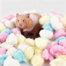 50pcs/Pack Winter Warm Small Pet Supplies - Colorful Small Pet Nest Pad, Suitable For Hamsters, Teddy Bears, Hedgehogs, Etc., Soft & Comfortable Habitat, Easy To Clean Pet Cage Accessories (Multiple Colors Available) - Multicolor - View 3