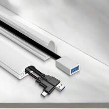 1PC 1m/2m/3meters Cable Hider,Flexible Cable Concealer For Wall Mounted TV, Self-Adhesive Cord Hider Protector Soft Wire Cover With Cap For Wall Home Office Use - Multicolor - View 14