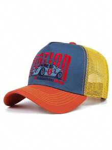 2026新款时尚透气网眼帽，汽车标志刺绣独特创意卡车帽，街头嘻哈风格户外日常通勤装饰帽，男女通用休闲运动遮阳帽，滑板帽 - STATION跑車 - 查看 7