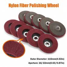 Disco de pulido de fibra de nailon de 125 mm/115 mm, rueda abrasiva no tejida de 5 pulgadas, rueda de lijado rotativa para metal y madera, adecuada para amoladora angular - Multicolor - Ver 4