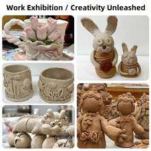 500g Bag High Quality Ceramic Clay, Suitable For DIY Sculpture And Pottery Making - Air Dry, Heat Resistant Up To 1280°C, Multiple Colors Available, Suitable For Clay Molds Of Various Crafts, Air-Dried Pottery Clay