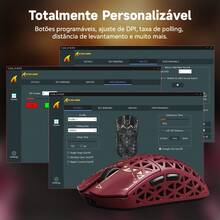 ATTACK SHARK R5Ultra Carbon Fiber Wireless Gaming Mouse, 8K Polling Rate, 42000 DPI – PAW3950 MAX Sensor – 39g Ultralight – Nordic 52840 MCU Chip – Wired/Bluetooth/2.4GHz Programmable Mouse For PC/Win - Đỏ - Xem 6