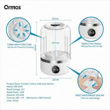 Underwear Washing Machine, Upgraded Mini Portable Washing Machine, Rechargeable Underwear Washing Machine, Deep Cleaning For Small Clothes, Suitable For Use In Apartments, Dormitories, Campers, Travel And Hotels.(White) - 白色 - 查看 2