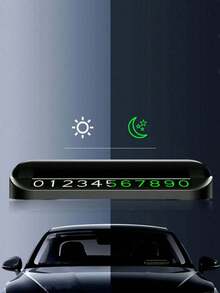 移动车载电话卡、临时停车牌照、车载显示屏、手机号码伪装、停车号码牌、发光停车卡、通知电话号码卡、隐藏式移动车载牌照、临时停车标志、汽车装饰配件 - 均碼 - 查看 3