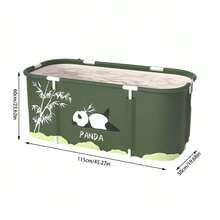 Compact Foldable Adult Bathtub - Portable Standing Soaking Tub For Couples - Green - View 2
