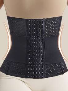 1 Chiếc đai nịt bụng định hình toàn thân, kiểu dáng ôm hai dây, cao 28cm, dùng để định hình vòng eo, giúp thon gọn bụng và tạo dáng thon gọn cho nữ. - màu đen - Xem 10