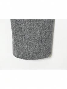 SHIBASHAN 女士复古单排扣灰色长袖外套，带口袋，秋季休闲OL外套 - 灰色 - 查看 8