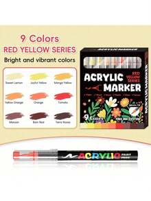 Sistema de tinta gratis Flysea de 9 colores/set, 81 colores en varios juegos de colores, nuevo lanzamiento de mejor calidad y mejor sensación de escritura, especialmente para pintores profesionales - Multicolor - Ver 8