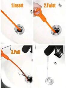 1/2/5pcs Multi-Function Drain Clogging Tool Hook Hair Catcher Sink And Pipe Cleaner For Basin, Toilet, Bathroom And Kitchen,Kitchen,Kitchen Items,Food,Cooking,Camping,Vacation,Beach,Room Decor,Organizer,Party,Travel. - Nhiều màu - Xem 4