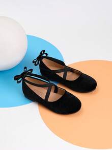 1双秋季新款花卉装饰公主风帆布平底鞋，学生女生户外舒适舞蹈平底鞋，婚鞋 - 黑色 - 查看 6