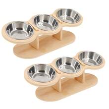 Elevated Cat Food Bowl, 3 Stainless Steel Raised Cat Bowls With Stand, 15°Tilted Cat Bowl For Indoor Cats, Anti Vomitting, Whisker Fatigue And Dishwasher - 700ml - Xem 10