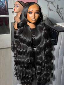 bling hair Drawstring Wear And Go Body Wave 13x4 13x6 Glueless Lace Front Wigs Human Hair 200% Density 28 30 Inch Invisible Strap 360 Full Lace Frontal Drawstring Wig 34 36 Inch Wear And Go 6x4 5x5 9x6 Lace Pre Plucked Pre Cut Glueless Wigs For Women Natural Black 13x4 13x6 Transparent Lace Front Wig - 自然 - 查看 1