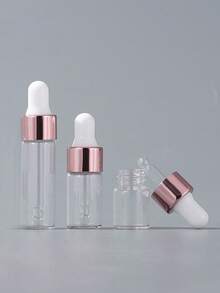 3/5/10个装，2/3/5毫升玻璃滴管，透明空瓶，旅行装化妆品分装瓶，可重复灌装的空化妆品旅行瓶，适用于香水、护肤品、彩妆、乳液等，滴管瓶，可重复灌装的空香水旅行小样瓶，精华液化妆品旅行必备品，带玻璃滴管的透明空玻璃液体小瓶，玫瑰红瓶盖旅行香水化妆品玻璃瓶，包装精美，送给旅行爱好者的礼物 - 彩色 - 查看 7