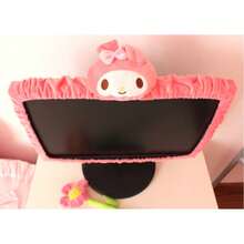 Sanrio 250cm Stretchy Cat Bow Tie LCD Monitor Dust Cover Protector Sleeve, Fits 18-32 Inch Displays