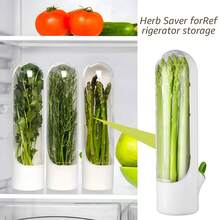 1个/2个装保鲜盒，用于保鲜蔬菜、芹菜和氦气的风味，适用于冰箱冷藏，可保鲜罐装香草的风味，可将薄荷冷藏保存，保鲜蔬菜风味2-3周，蔬菜保鲜用品，返校用品，礼品，丰收节，家庭聚餐 - 彩色 - 查看 12