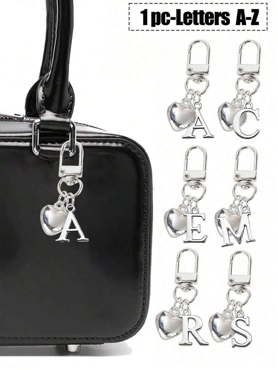 Mặt dây chuyền hình trái tim cá nhân hóa, có thể khắc chữ cái đầu, móc khóa hình trái tim, phụ kiện trang trí túi xách tùy chỉnh, quà tặng, móc khóa, phụ kiện điện thoại độc đáo, thiết kế tối giản, phù hợp với ví và điện thoại nữ, món quà hoàn hảo cho bạn bè, gia đình hoặc bạn gái, phụ kiện ngoài trời, phụ kiện dự tiệc, quà tặng, quà lưu niệm, phụ kiện trang trí túi xách nữ, phụ kiện trang trí xe hơi, quà tặng cho phụ nữ và bé gái