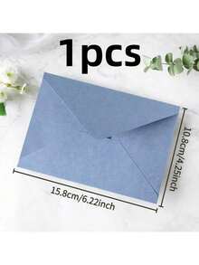 25 件/套雾蓝色高级信封，配有 25 张金色贴纸，适合邀请函、贺卡、生日派对、卡片、办公室、耐用经典设计、圣诞节和万圣节礼物 - 霧藍色 - 查看 4
