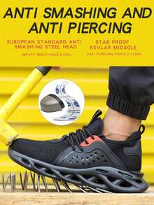 Dian Sen 1 Pair Unisex Steel Toe Safety Boots, High-Top Sports Safety Shoes, Durable Work Boots, Safety Training Shoes