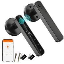 Fingerprint Door Lock Smart Door Knob Handle Biometric Door Lock With App/Key Card/Key For Keyless Entry Door Lock Keypad Touchscreen Password Easy To Install For Bedroom
