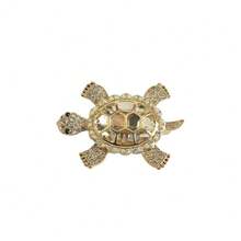 Cute Sea Turtle Keychain Lightweight Skeleton Design Full Colorful Rhinestone Inlaid Animal Turtles Charms Dangle Keyring Jewelry Metal Alloy Car Key Holder Handbag Backpack Ornament Accessories Gift For Friends - Gold - View 21